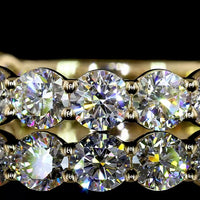 14K Yellow Gold 3/4 Round Eternity Band with 15 Round Brilliant Cut Lab Diamonds - 2.13 Carats Total Diamond Weight - Covaloro Fine Jewelry
