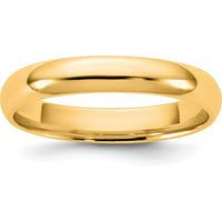 14K Yellow Gold 3.5mm Comfort Fit Wedding Band - Domed Profile, Polished Finish by Luciano & Cie