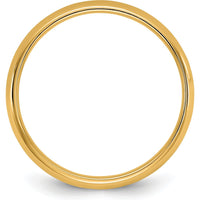 14K Yellow Gold 3.5mm Comfort Fit Wedding Band - Domed Profile, Polished Finish by Luciano & Cie
