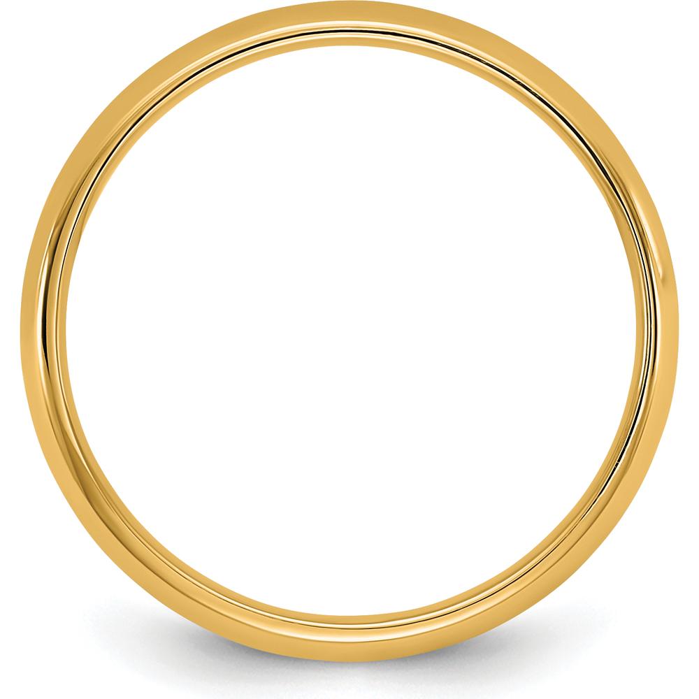 14K Yellow Gold 3.5mm Comfort Fit Wedding Band - Domed Profile, Polished Finish by Luciano & Cie
