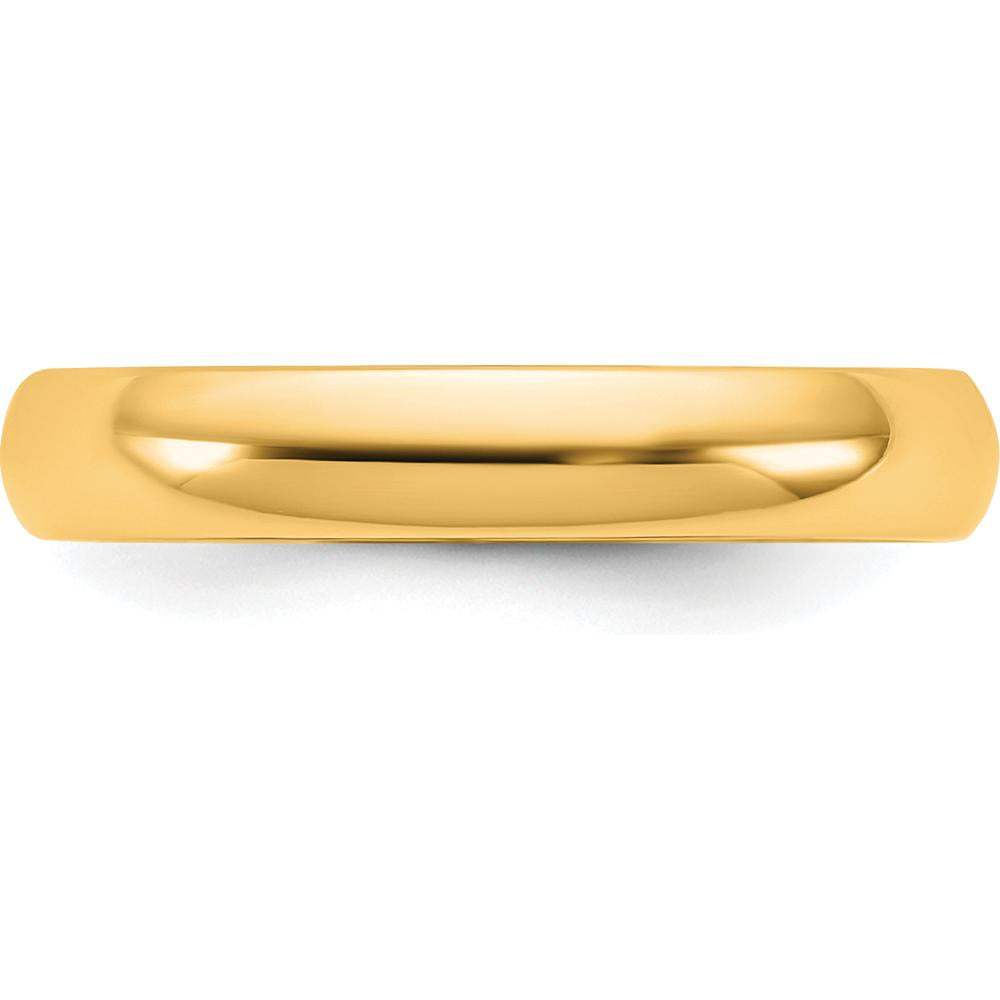 14K Yellow Gold 3.5mm Comfort Fit Wedding Band - Domed Profile, Polished Finish by Luciano & Cie