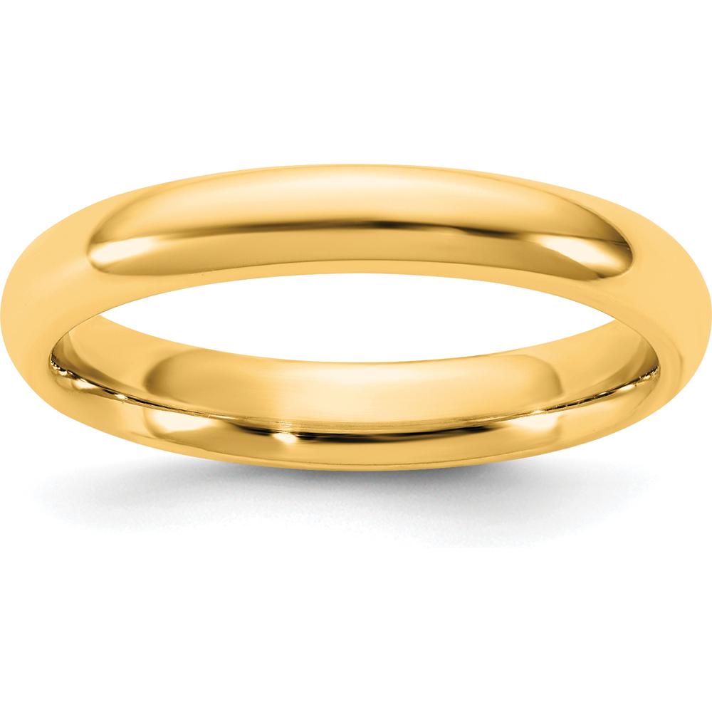 14K Yellow Gold 3.5mm Domed Comfort Fit Wedding Band by Luciano & Cie