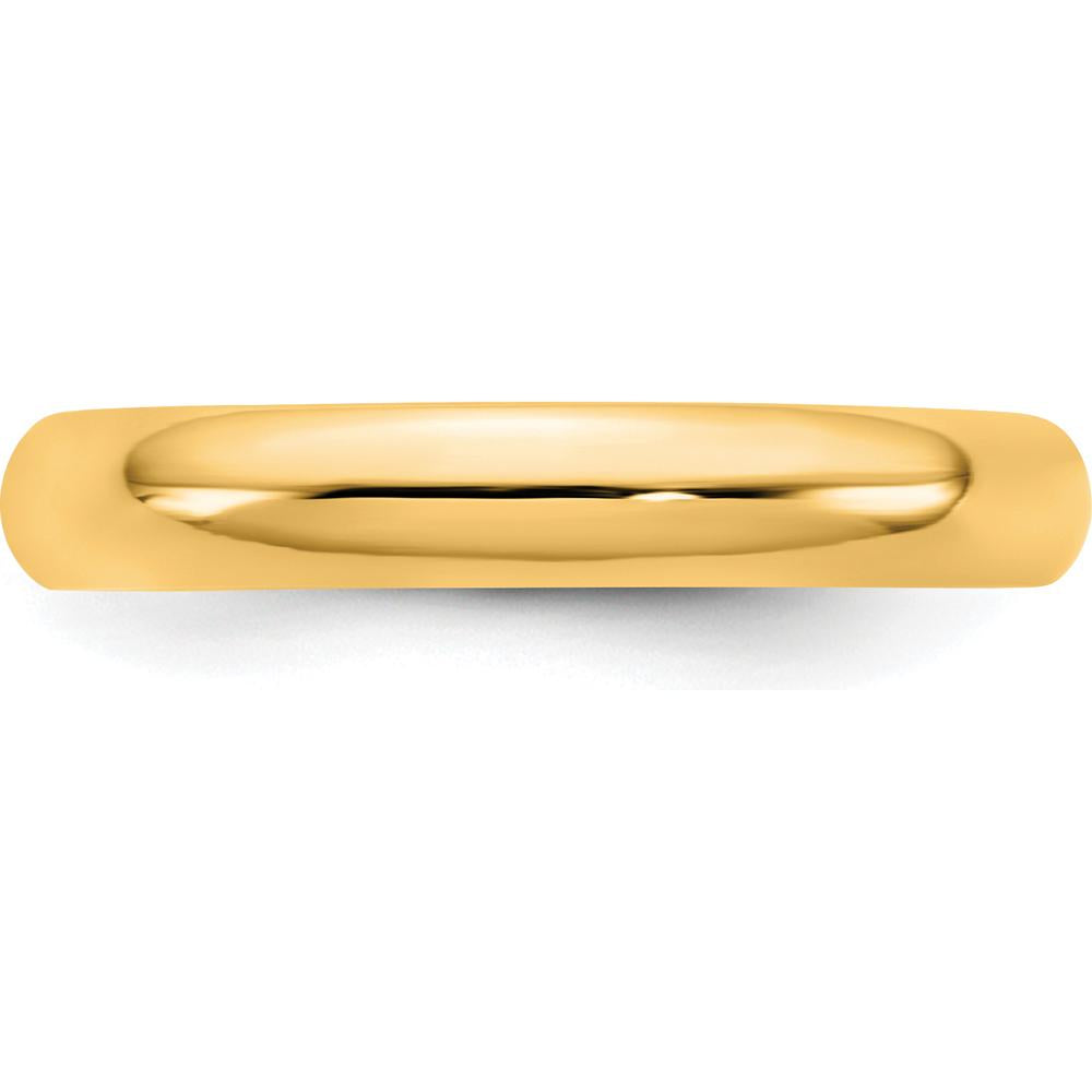 14K Yellow Gold 3.5mm Domed Comfort Fit Wedding Band by Luciano & Cie