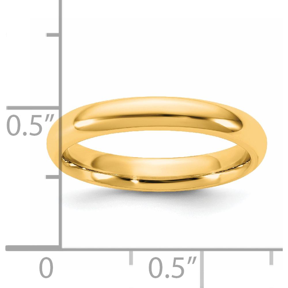 14K Yellow Gold 3.5mm Domed Comfort Fit Wedding Band by Luciano & Cie