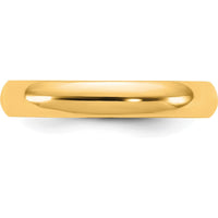 14K Yellow Gold 3.5mm Domed Profile Wedding Band - Size 9 by Luciano & Cie