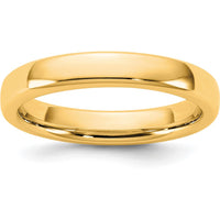 14K Yellow Gold 3.5mm European Comfort Fit Band - Polished Finish, Size 10 by Luciano & Cie