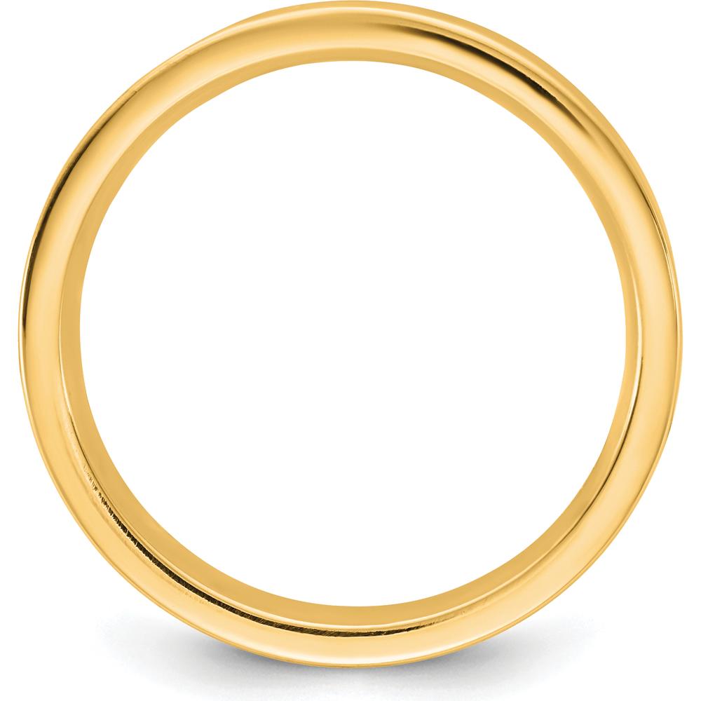 14K Yellow Gold 3.5mm Flat Comfort Fit Band - Polished Finish - Unisex by Luciano & Cie