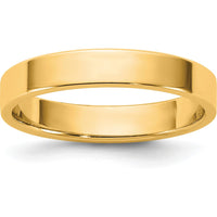 14K Yellow Gold 3.5mm Polished Flat Band Ring by Luciano & Cie