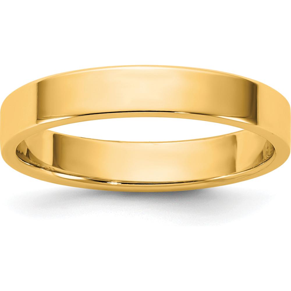 14K Yellow Gold 3.5mm Polished Flat Band Ring by Luciano & Cie