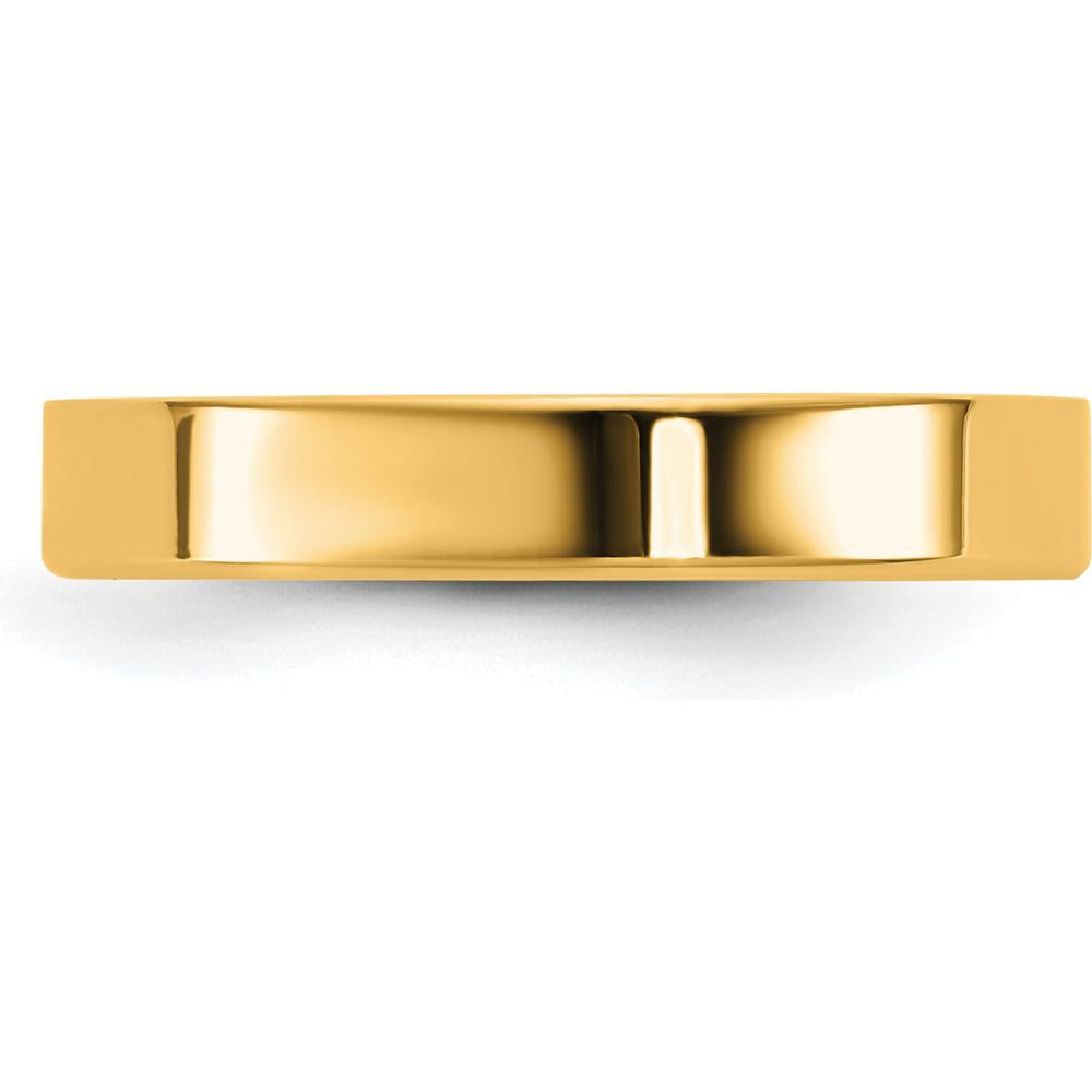 14K Yellow Gold 3.5mm Polished Flat Band Ring by Luciano & Cie