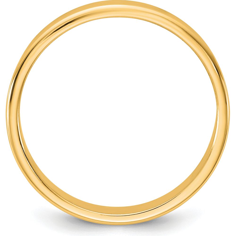 14K Yellow Gold 3.5mm Polished Flat Band Ring - Unisex, Size 11 by Luciano & Cie