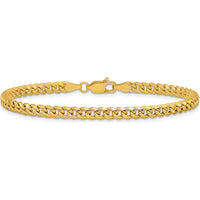 14K Yellow Gold 3.5mm Semi-Solid Miami Cuban Chain - 7 Inches by Oro Pregiato