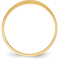 14K Yellow Gold 3-6mm Flat-top Tapered Cigar Band Ring - Polished Finish by Oro Pregiato