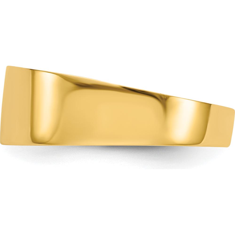 14K Yellow Gold 3-6mm Flat-top Tapered Cigar Band Ring - Polished Finish by Oro Pregiato