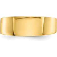 14K Yellow Gold 3-6mm Flat-top Tapered Cigar Band Ring - Polished Finish by Oro Pregiato