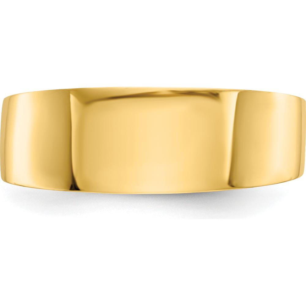 14K Yellow Gold 3-6mm Flat-top Tapered Cigar Band Ring - Polished Finish by Oro Pregiato