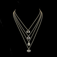 14K Yellow Gold 3.76 Carat Round Brilliant Lab Diamond Solitaire Pendant with Bezel-Prong Setting - E-F Color, VVS2 Clarity - Covaloro Fine Jewelry