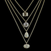 14K Yellow Gold 3.76 Carat Round Brilliant Lab Diamond Solitaire Pendant with Bezel-Prong Setting - E-F Color, VVS2 Clarity - Covaloro Fine Jewelry