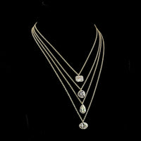 14K Yellow Gold 3.76 Carat Round Brilliant Lab Diamond Solitaire Pendant with Bezel-Prong Setting - E-F Color, VVS2 Clarity - Covaloro Fine Jewelry