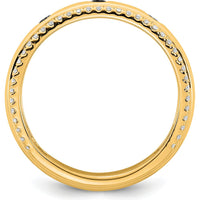 14K Yellow Gold 3 Birthstone and Diamond Mother's Ring Semi-mount with Round Prong Set Diamonds by Oro Pregiato
