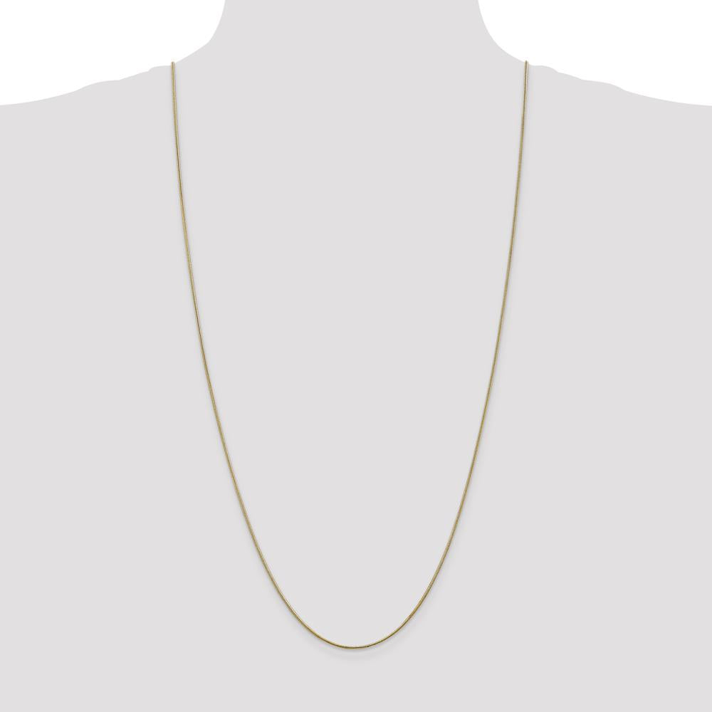 14K Yellow Gold 30" 1.1mm Round Snake Chain with Lobster Clasp by 0