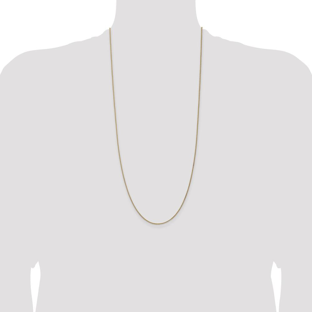 14K Yellow Gold 30" 1.25mm Spiga Chain Necklace with Lobster Clasp by Oro Pregiato