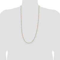 14K Yellow Gold 30" 1.4mm Diamond-Cut Forzantine Cable Chain Necklace by Oro Pregiato
