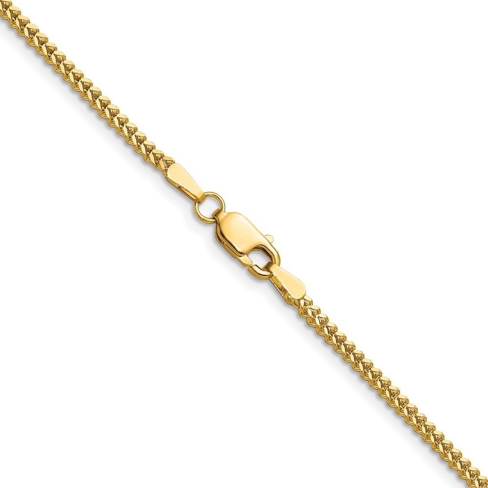 14K Yellow Gold 30" 1.4mm Franco Chain with Lobster Clasp by Oro Pregiato