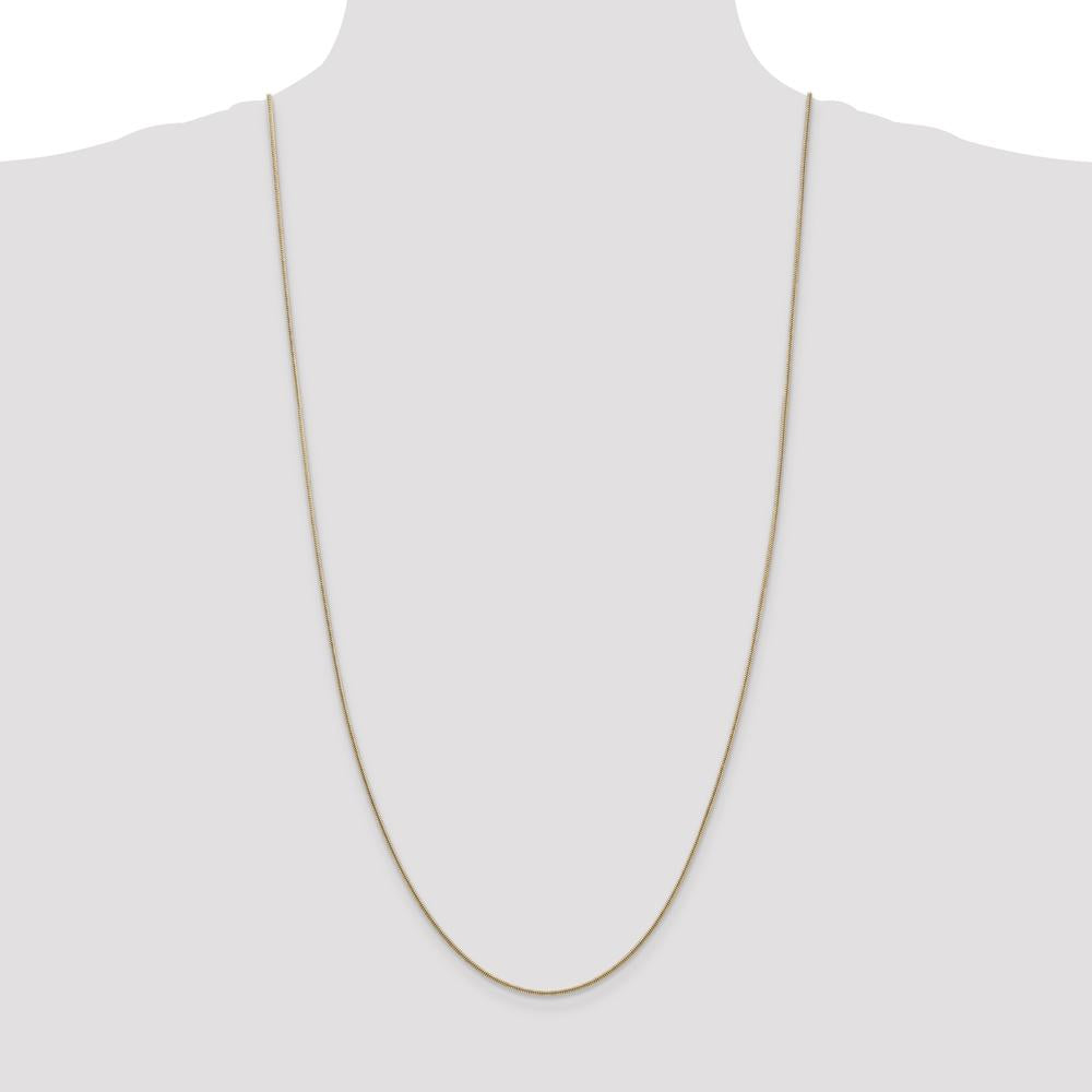 14K Yellow Gold 30" 1.4mm Round Snake Chain Necklace with Lobster Clasp by 0