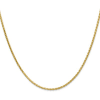 14K Yellow Gold 30" 1.9mm Diamond-Cut Parisian Wheat Chain with Lobster Clasp by Oro Pregiato