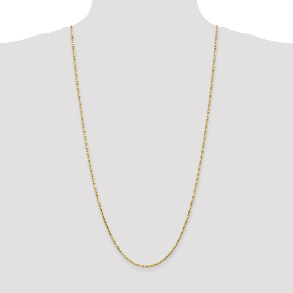 14K Yellow Gold 30" 1.9mm Diamond-Cut Parisian Wheat Chain with Lobster Clasp by Oro Pregiato