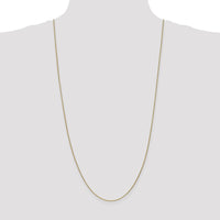 14K Yellow Gold 30" 1mm Round Open Link Cable Chain with Lobster Clasp by Oro Pregiato
