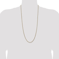 14K Yellow Gold 30" 2.1mm Diamond-Cut Spiga Chain with Lobster Clasp by Oro Pregiato