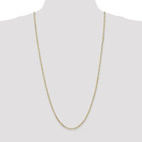 14K Yellow Gold 30" 2.25mm Flat Figaro Chain with Lobster Clasp by Oro Pregiato
