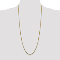 14K Yellow Gold 30" 2.45mm Semi-Solid Round Box Chain with Lobster Clasp by IBGoodman
