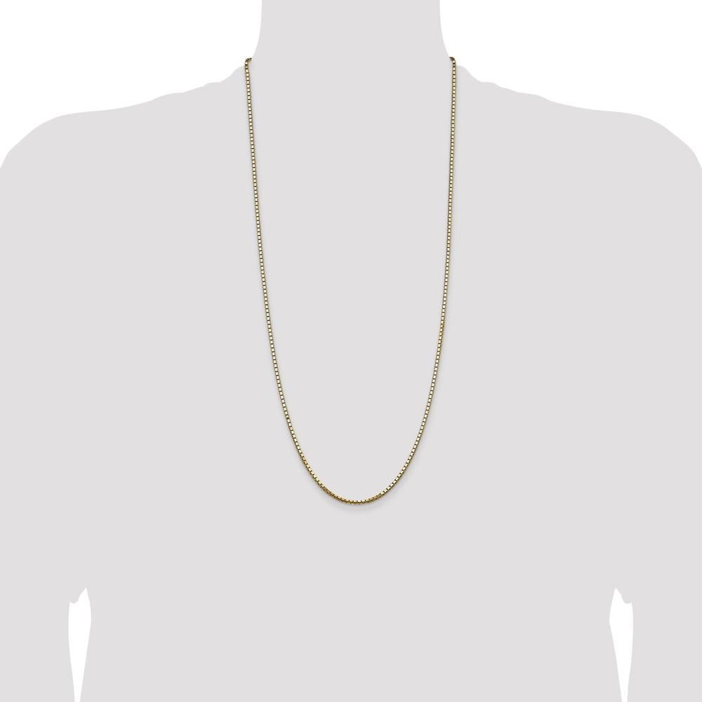 14K Yellow Gold 30" 2.5mm Box Chain with Lobster Clasp by Oro Pregiato