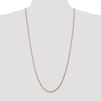 14K Yellow Gold 30" 2.75mm Polished Flat Figaro Chain with Lobster Clasp by Oro Pregiato