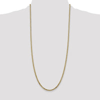 14K Yellow Gold 30" 2.9mm Flat Beveled Curb Chain with Lobster Clasp by Oro Pregiato