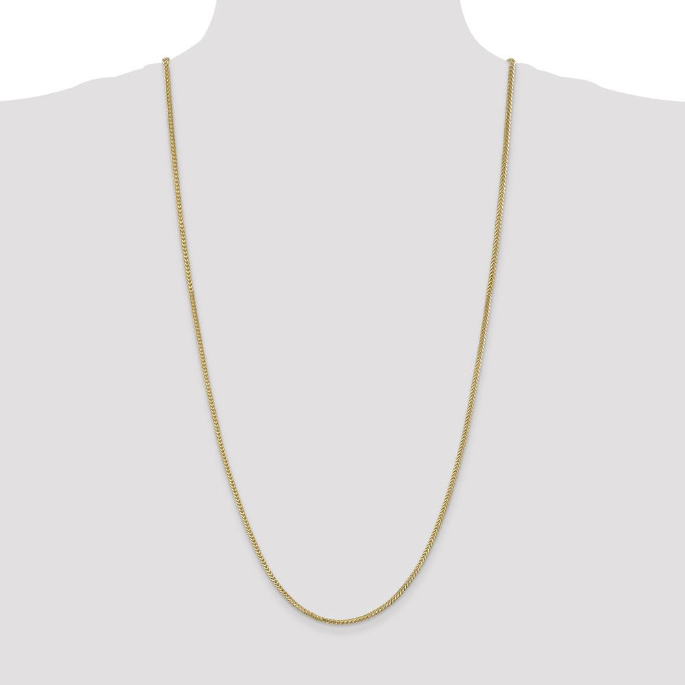 14K Yellow Gold 30" 2mm Franco Chain Necklace with Lobster Clasp by Oro Pregiato