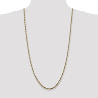 14K Yellow Gold 30" 4mm Diamond-Cut Rope Chain with Lobster Clasp by Oro Pregiato