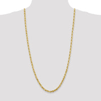 14K Yellow Gold 30" 5mm Diamond-Cut Quadruple Rope Chain with Lobster Clasp by Oro Pregiato