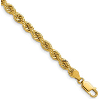 14K Yellow Gold 30" 5mm Solid Rope Chain with Lobster Clasp