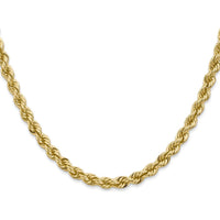14K Yellow Gold 30" 5mm Solid Rope Chain with Lobster Clasp