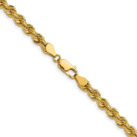 14K Yellow Gold 30" 5mm Solid Rope Chain with Lobster Clasp