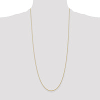 14K Yellow Gold 30" Baby Rope Chain Necklace with Spring Ring Clasp - 1.1mm Width by Oro Pregiato