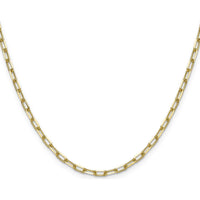 14K Yellow Gold 30" Beveled Paperclip Chain Necklace by Oro Pregiato