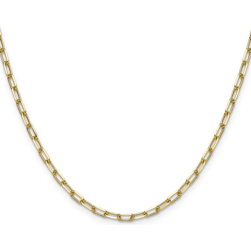 14K Yellow Gold 30" Beveled Paperclip Chain Necklace by Oro Pregiato
