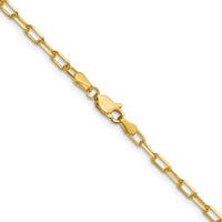 14K Yellow Gold 30" Beveled Paperclip Chain Necklace by Oro Pregiato