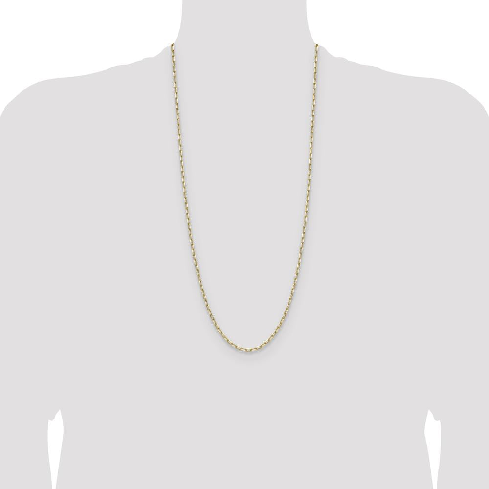 14K Yellow Gold 30" Beveled Paperclip Chain Necklace by Oro Pregiato
