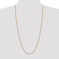 14K Yellow Gold 30" Box Chain Necklace - 1.9mm Wide with Lobster Clasp by Oro Pregiato